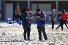 With my assistant SID Emmanuel Pepis at a Beach Volleyball match.